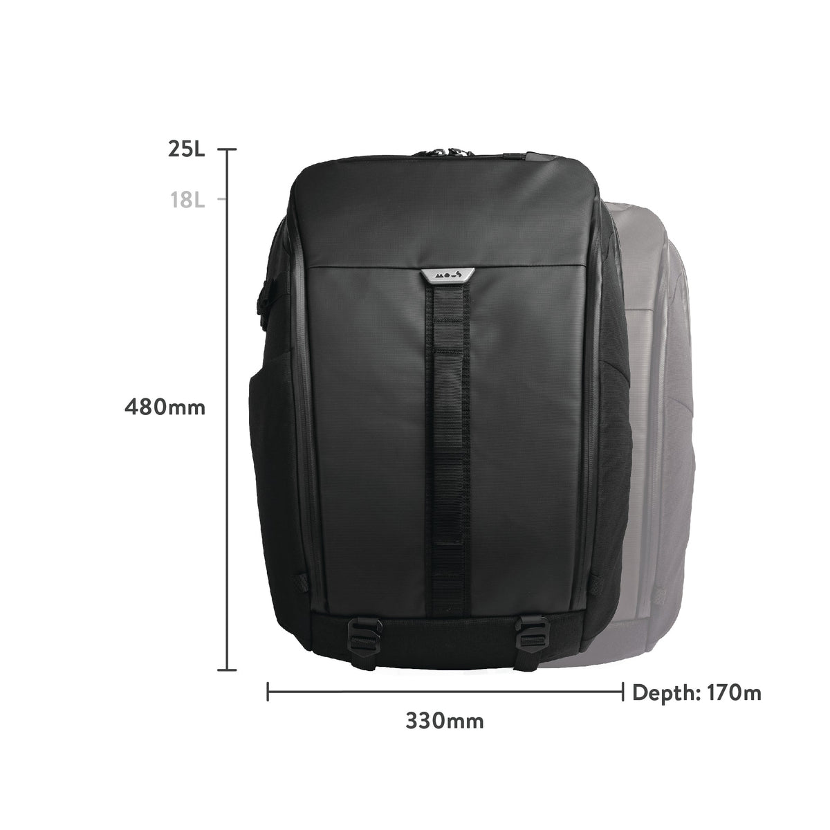 Protective Waterproof Backpack Everyday Zip Bag Commuter | 25 litres