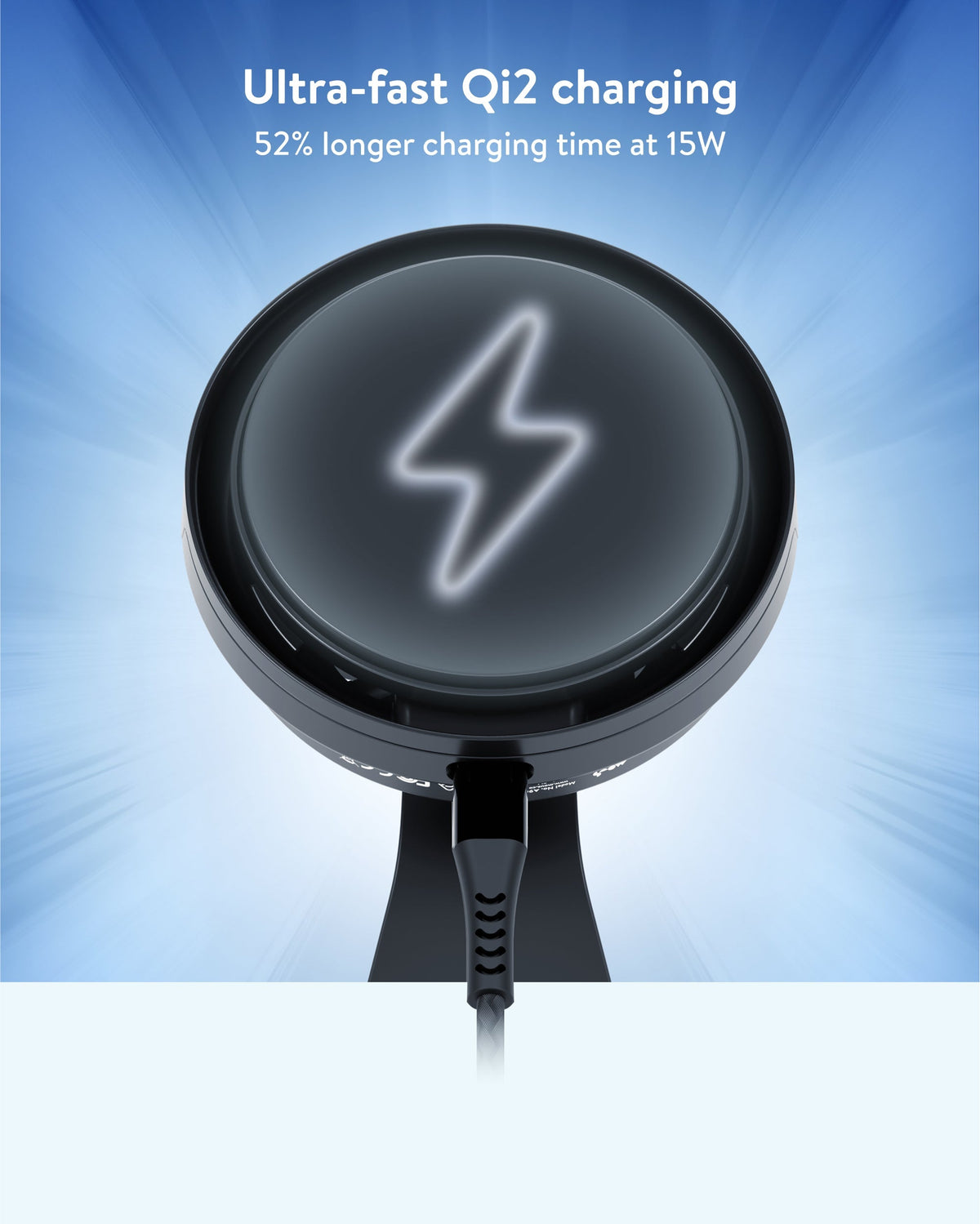 Wireless Charging Car Vent Clip - With Qi2