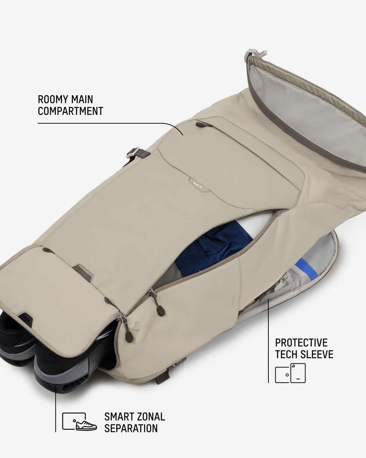 Stone Protective Roll Top  - Optimal Backpack