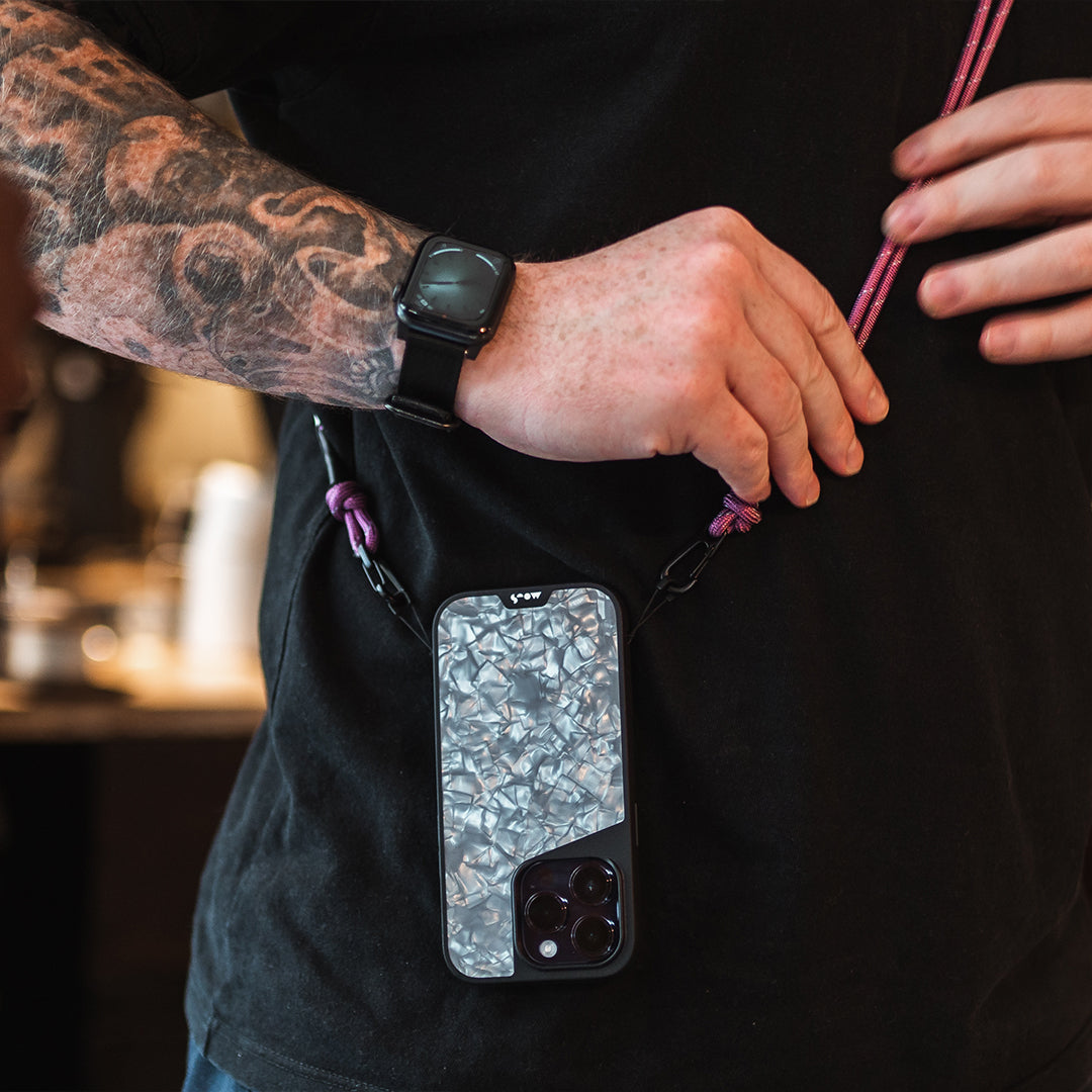 hover-image, Purple Phone Sling Lanyard Wrist Strap