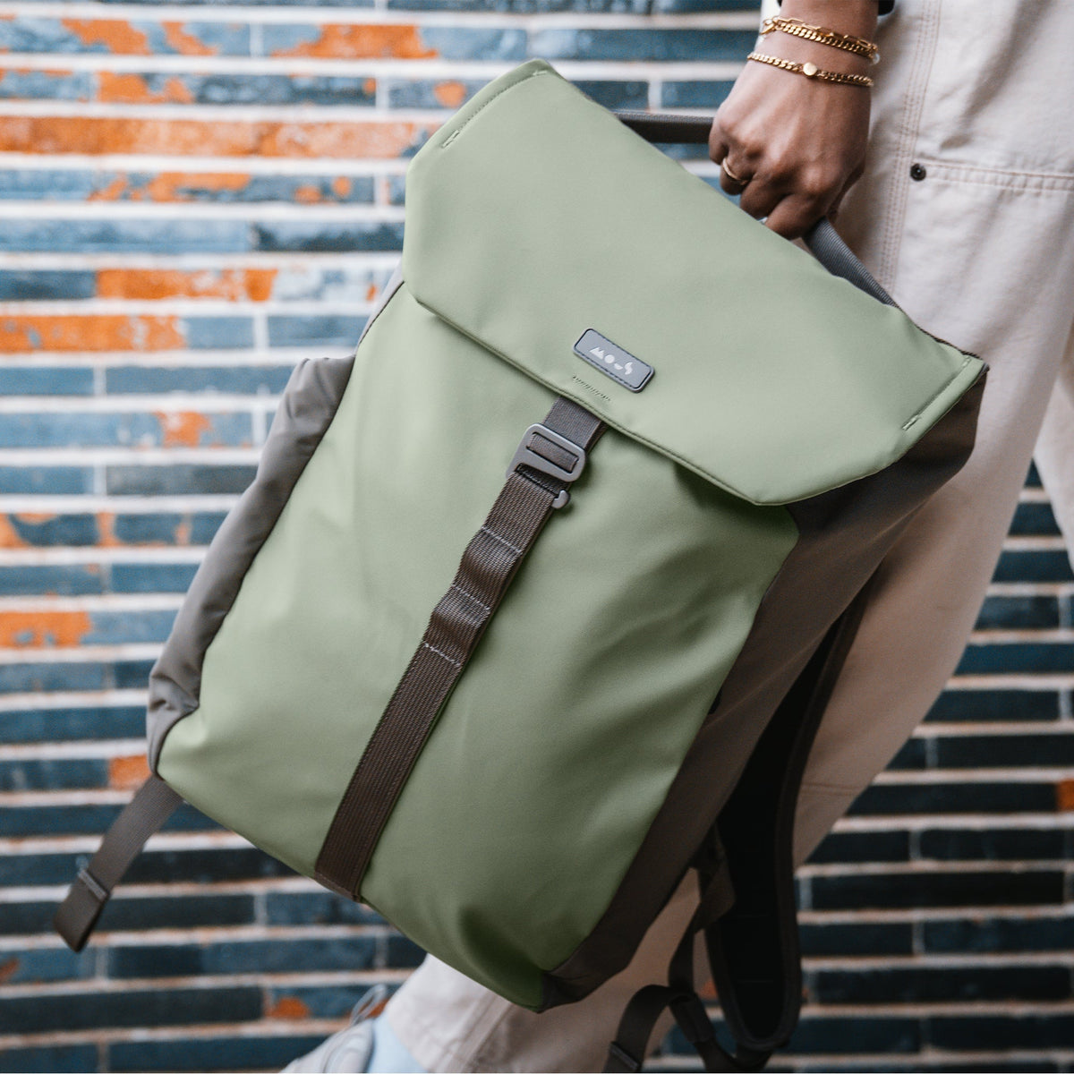 Everyday Day Backpack Water-Resistant Protective Bag Sage Green